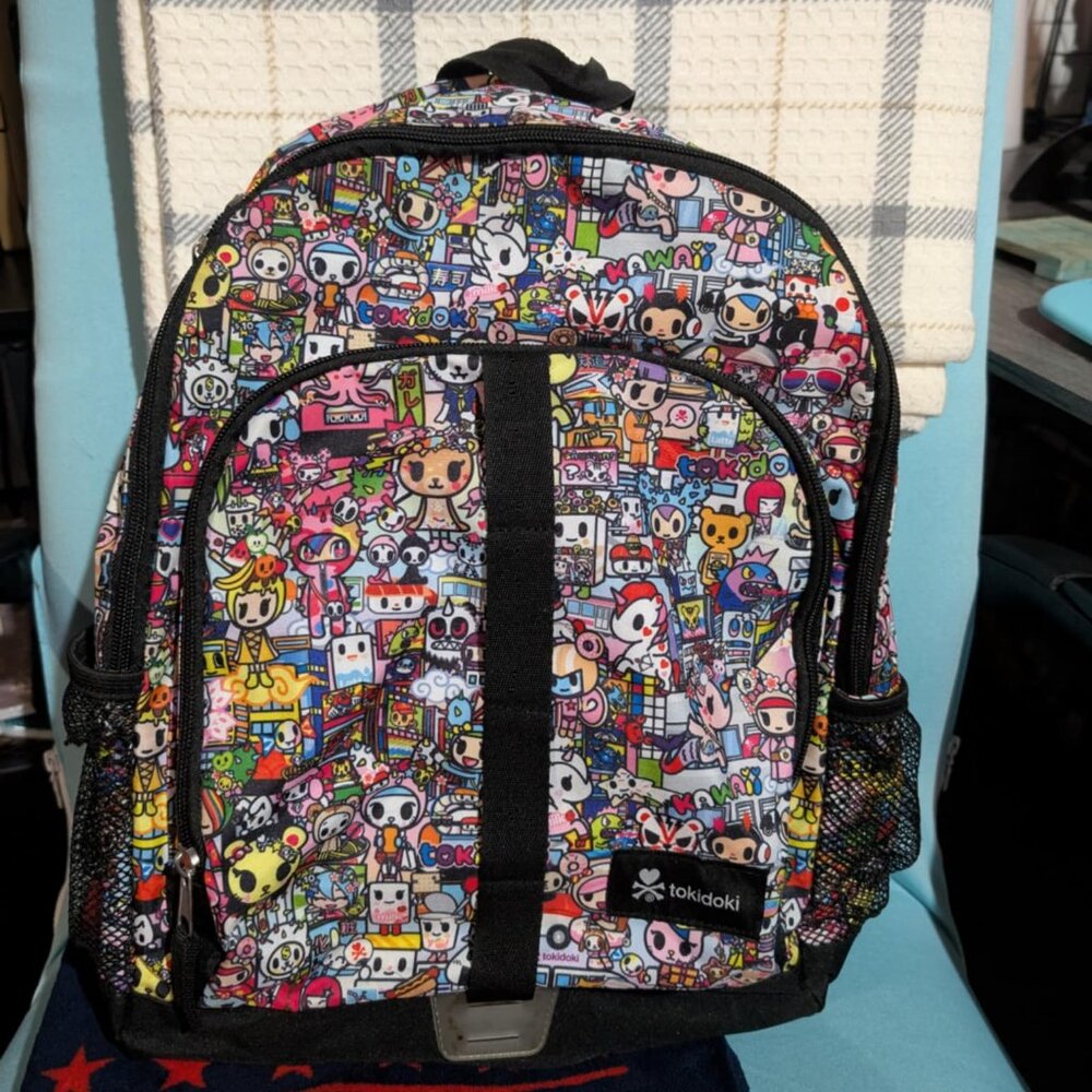 Tokidoki All Over Print Backpack - Cute Colorful Characters!